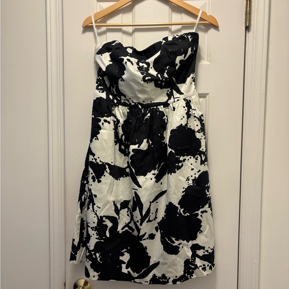 The Limited Strapless Black and White Dress